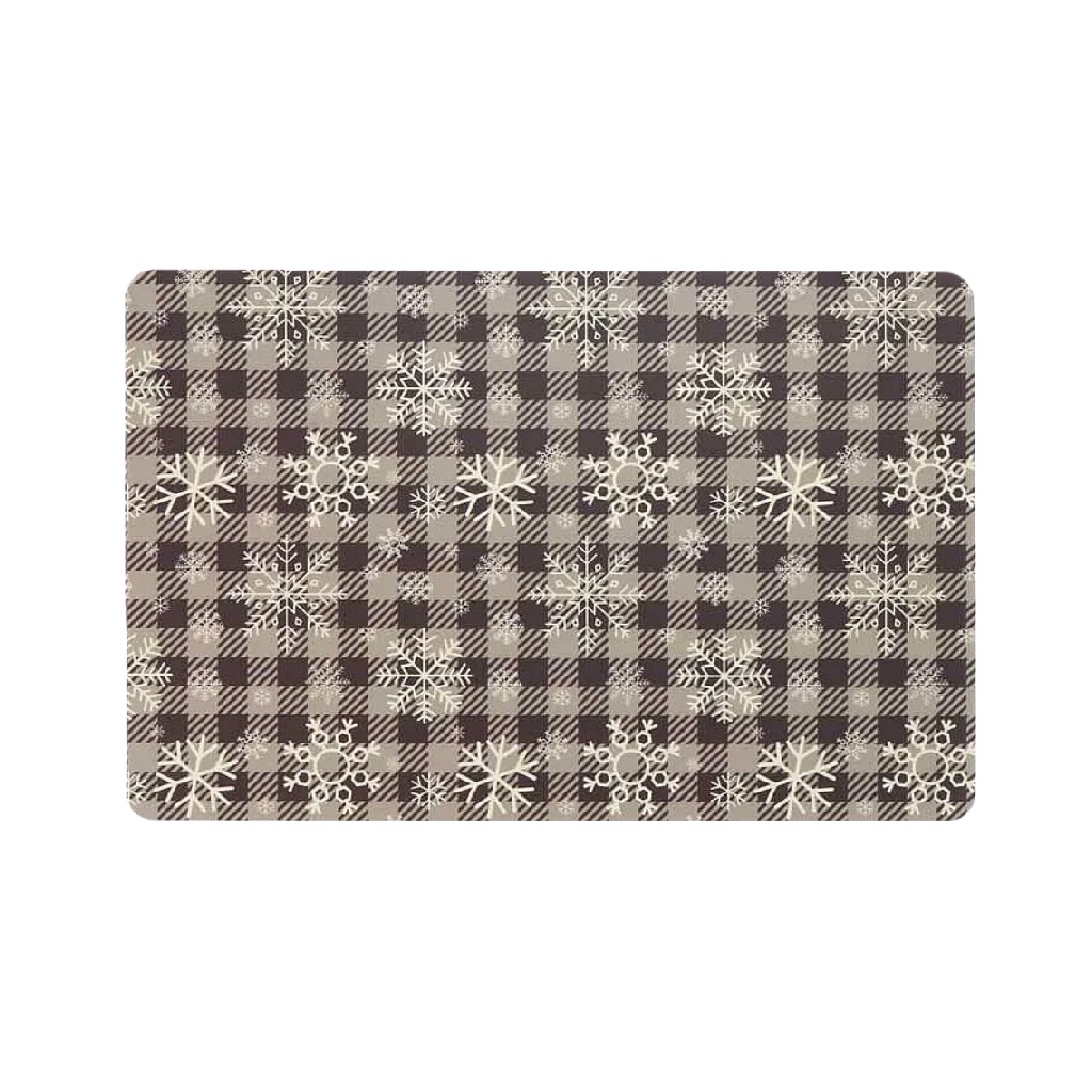 Mantel individual rectangular con diseño navideño en tonos grises-prediksigacorkebun.xyz