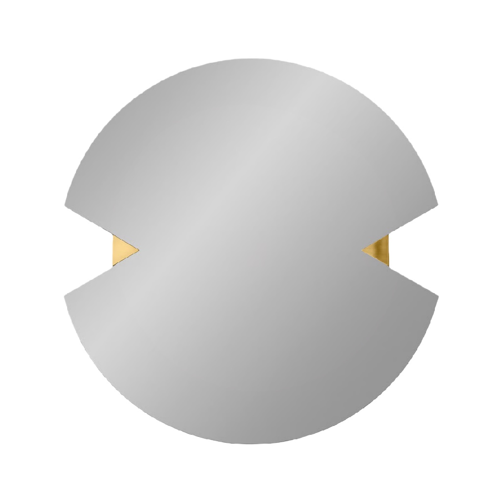 Espejo decorativo circular moderno, blanco con detalle dorado-noemiross.shop