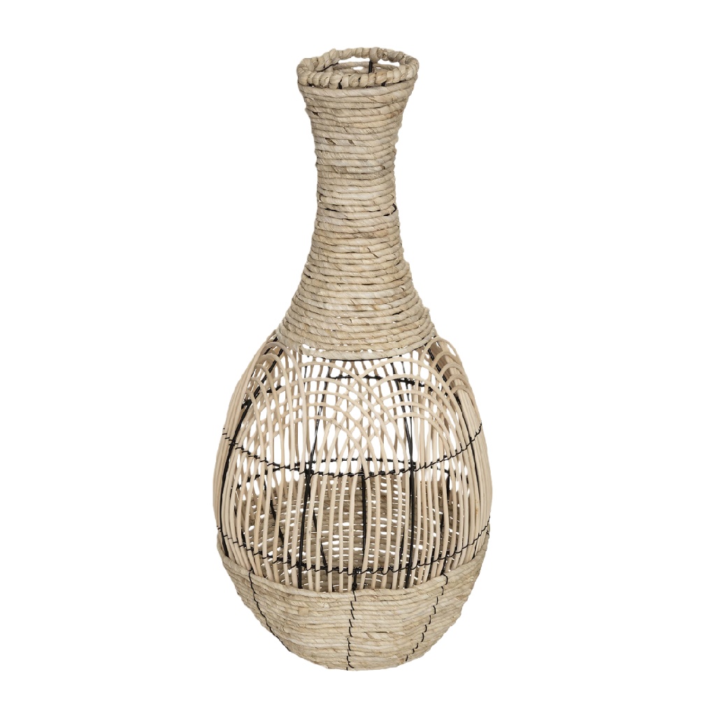 Jarrón decorativo de ratán natural tejido a mano-prediksigacorkebun.xyz