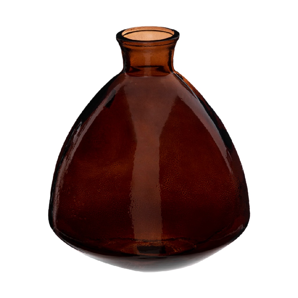 Jarrón decorativo de vidrio color ámbar oscuro-prediksigacorkebun.xyz