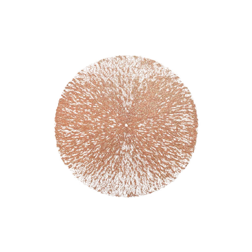 Posavasos redondo de metal tejido color cobre-prediksigacorkebun.xyz